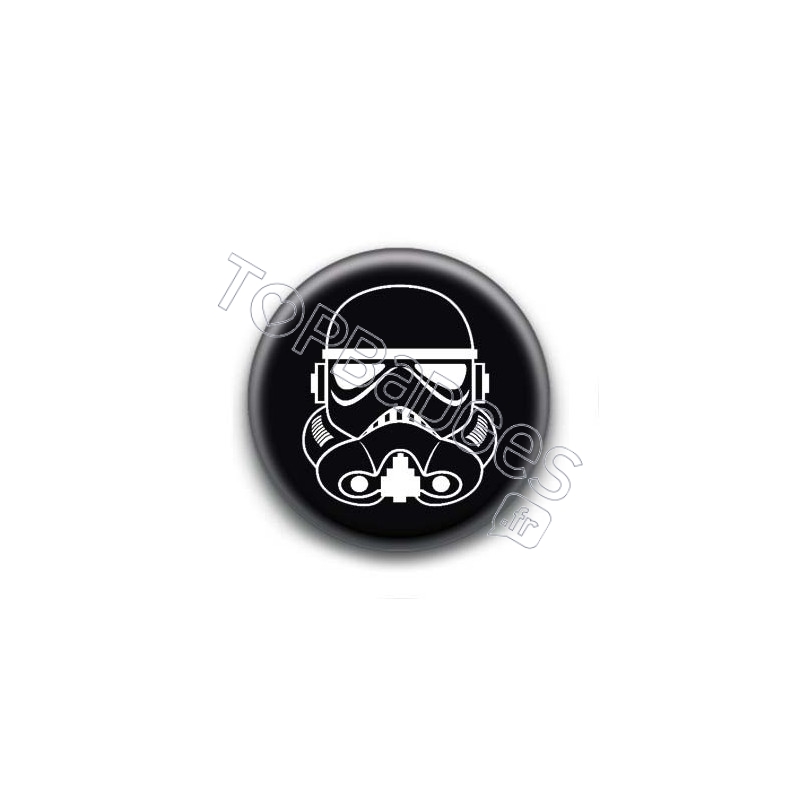Badge Stormtrooper Fond Noir