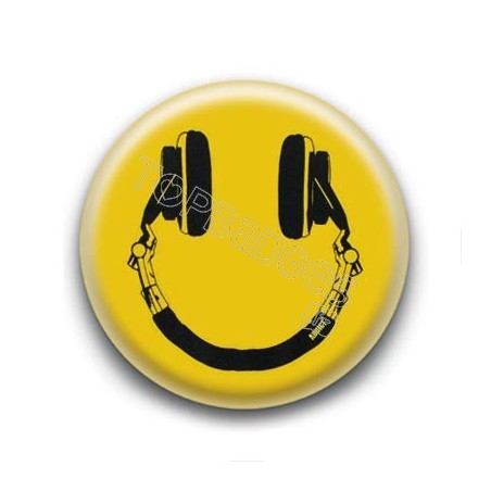 Badge : Smiley casque