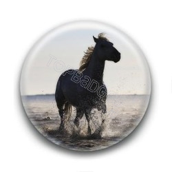 Badge Cheval dans la mer