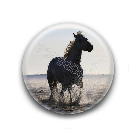Badge Cheval dans la mer