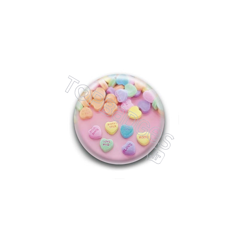 Badge Bonbons Coeurs