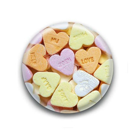 Badge Bonbons Coeurs Love