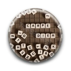 Badge Carpe Diem Scrabble