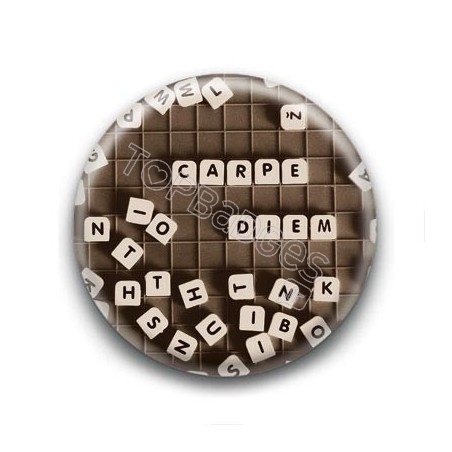 Badge Carpe Diem Scrabble