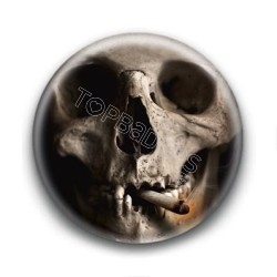 Badge Crâne Fumant