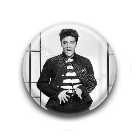 Badge : Grimace, chanteur Elvis Presley