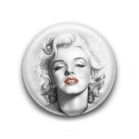 Badge : Dessin, actrice Marilyn Monroe 