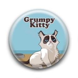 Badge Grumpy Kitty