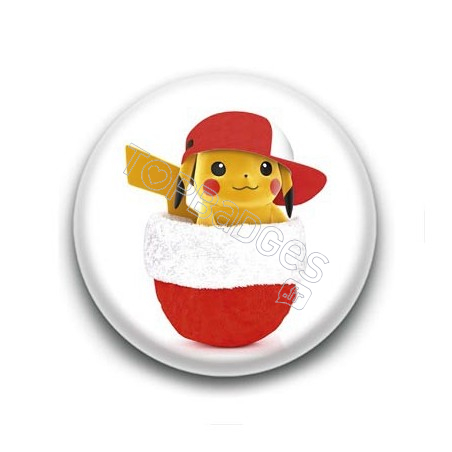 Badge Pikachu de Noël