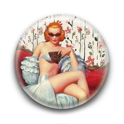 Badge Pin'up Masquée