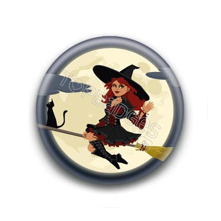 Badge : Sorcière Halloween