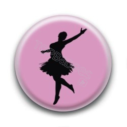 Badge Ballerine Fond Rose