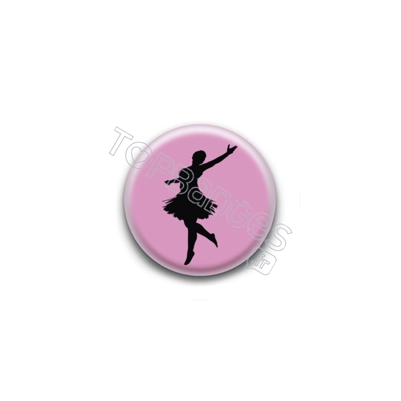 Badge Ballerine Fond Rose