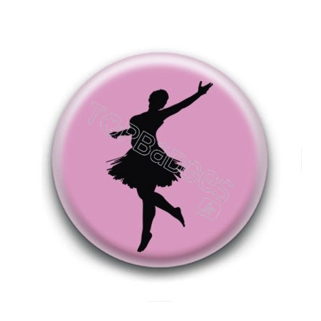 Badge Ballerine Fond Rose