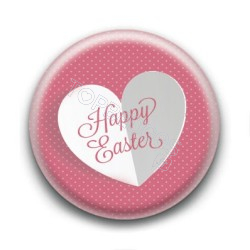 Badge Happy Easter Coeur