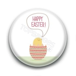 Badge : Happy Easter, poussin