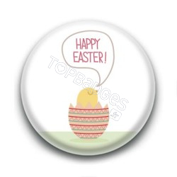 Badge : Happy Easter, poussin