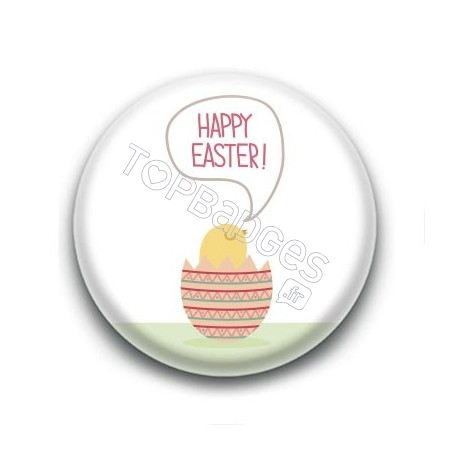 Badge : Happy Easter, poussin