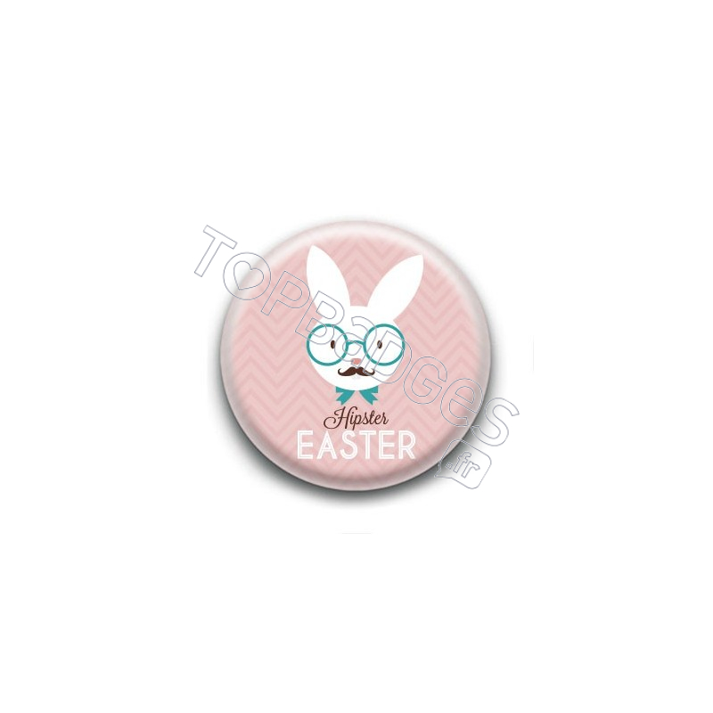 Badge : Hipster Easter, rose