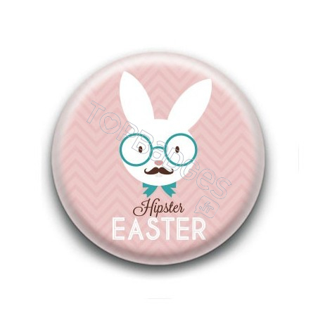 Badge : Hipster Easter, rose