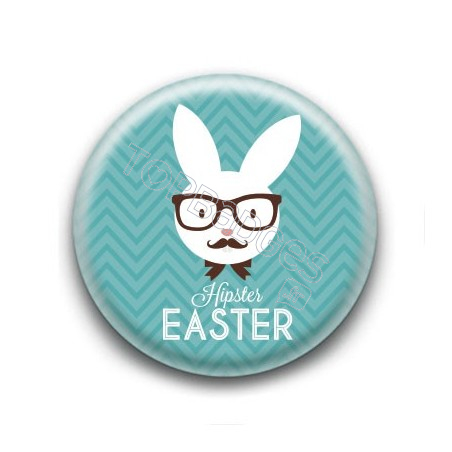 Badge : Hipster Easter, bleu