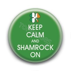 Badge Keep Calm & Shamrock On