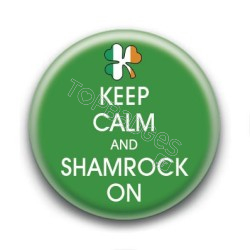 Badge Keep Calm & Shamrock On