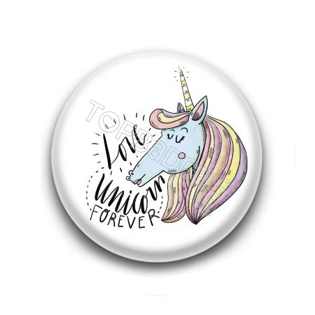 Badge Love Unicorn Forever