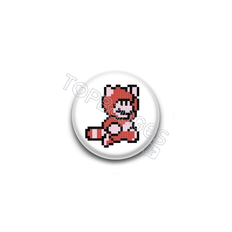 Badge Mario Raton Laveur 8 Bit