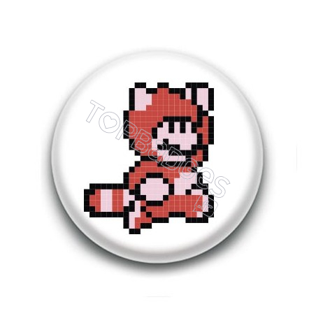 Badge Mario Raton Laveur 8 Bit