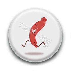 Badge Saucisse Contente