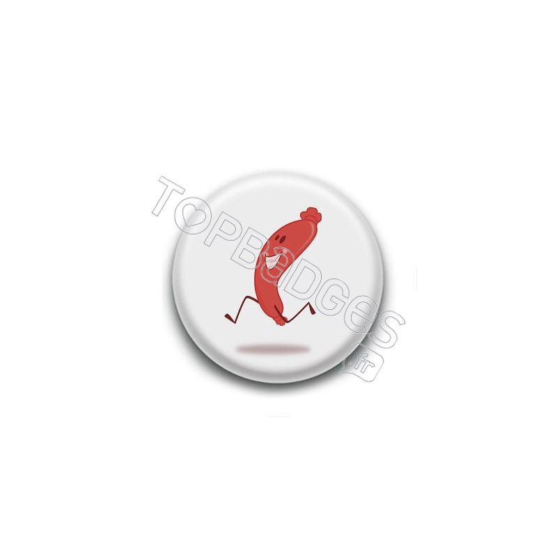 Badge Saucisse Contente