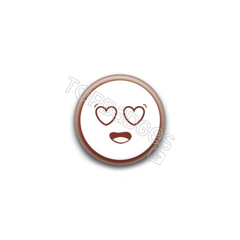 Badge : Cute smiley amoureux
