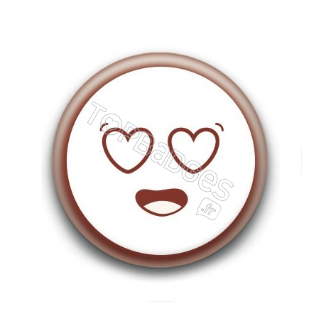 Badge : Cute smiley amoureux