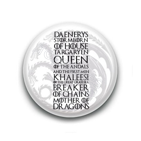 Badge : Daenerys Targaryen, Game of Thrones