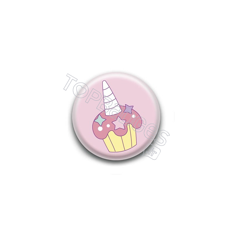 Badge Cupcake Licorne