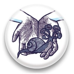 Badge Escargot Bleu - by Arnopeople