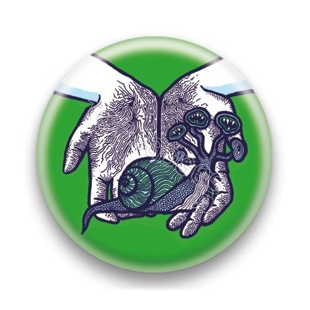 Badge Escargot Vert - by Arnopeople