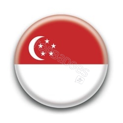 Badge Drapeau Singapour