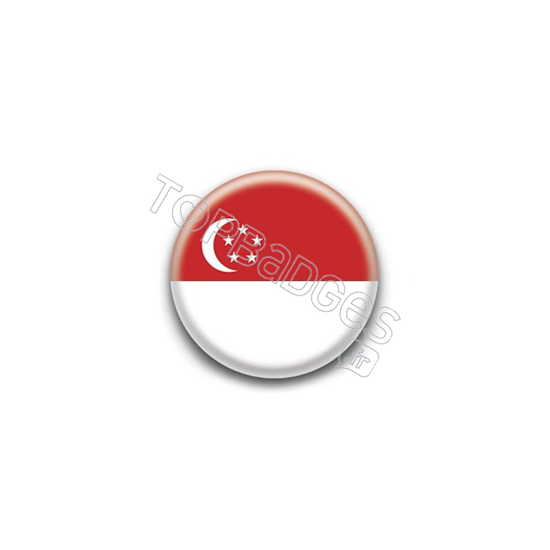 Badge Drapeau Singapour