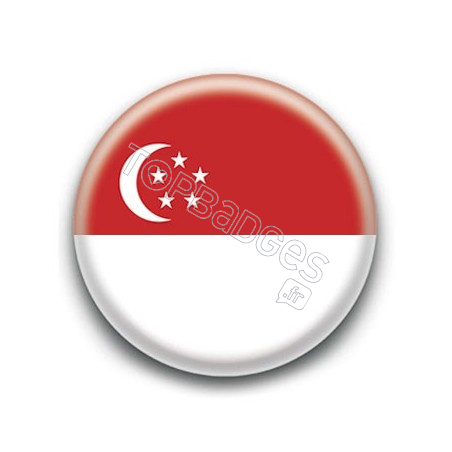 Badge Drapeau Singapour