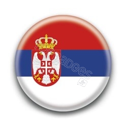 Badge Drapeau Serbie