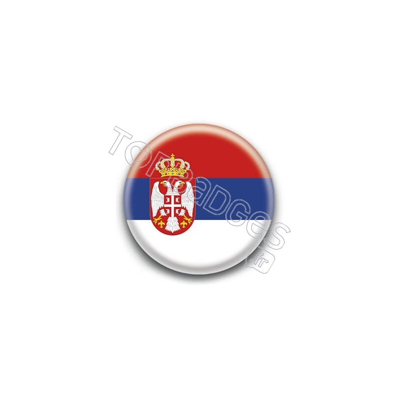 Badge Drapeau Serbie