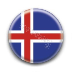 Badge Drapeau Islande