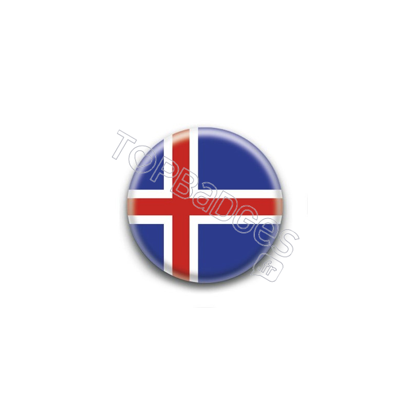 Badge Drapeau Islande