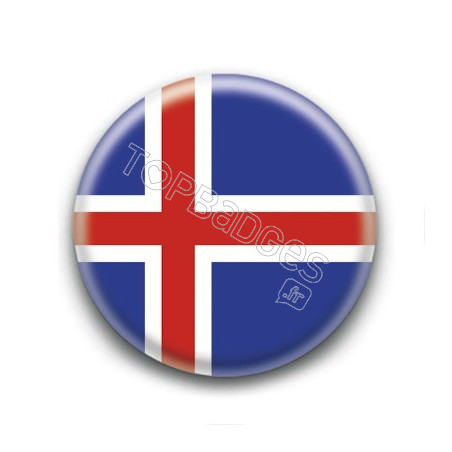 Badge Drapeau Islande