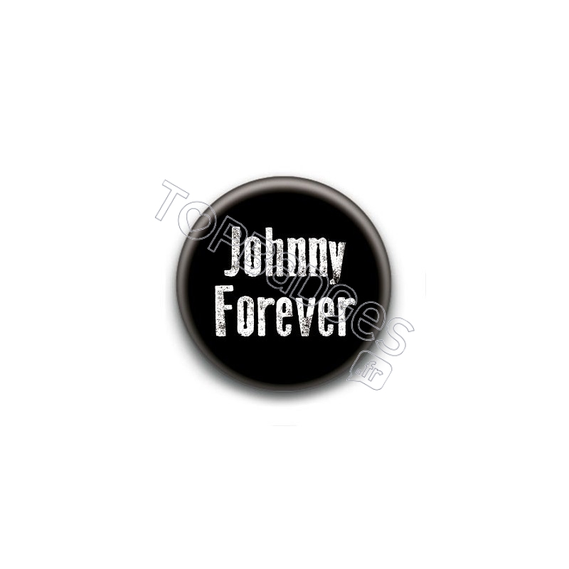 Badge : Johnny forever, fond noir