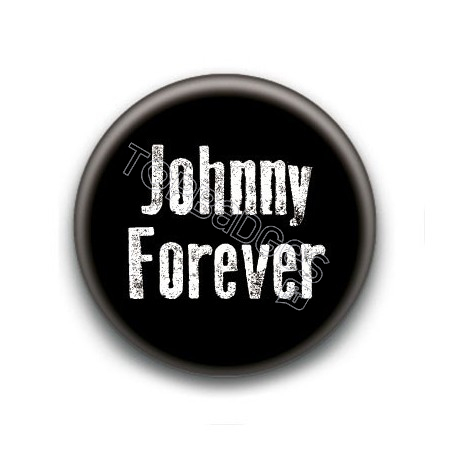 Badge : Johnny forever, fond noir