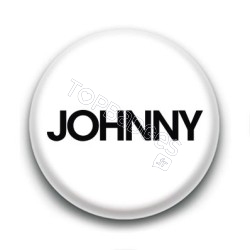 Badge : Johnny, fond blanc 1