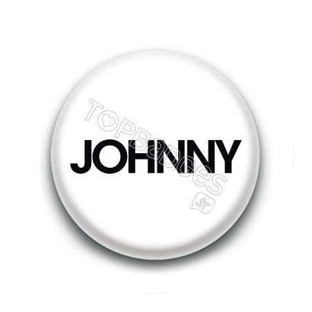 Badge : Johnny, fond blanc 1